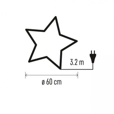 Świąteczna gwiazda papierowa z brokatem 60 cm na żarówkę E14 IP20 EMOS (DCAZ07)